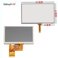 4.3 inch Resistive Lcd Display Touch Screen 102mm*62mm AT043TN24 V.4 V.1 V.7 AT043TN25 V2 32000579-04 Digitizer GPS navigator