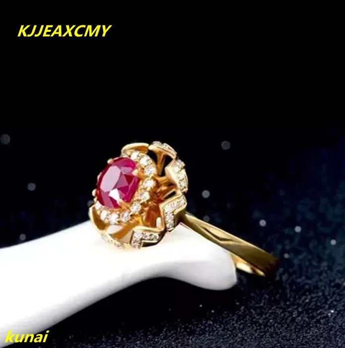 

KJJEAXCMY Fine Jewelry Natural Ruby Ring 925 Silver Women's Ring is Fashionable and Elegant.