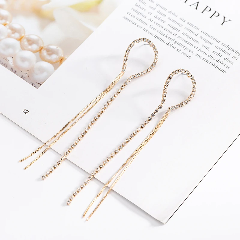 YFJEWE Summer Long Tassel Earrings for Women Big Sector Statement Dangle Earrings Bohemian Fringe Earring Jewelry E543