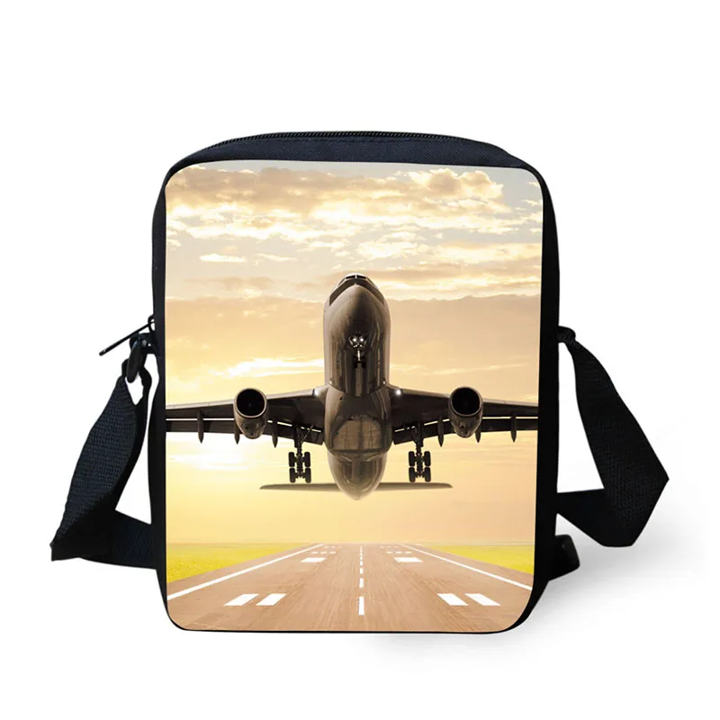 aviation Women Messenger Bags 3D aircraft pattern Shoulder Bag  Blocks Messenger Bags Crossbody Bag for Girls