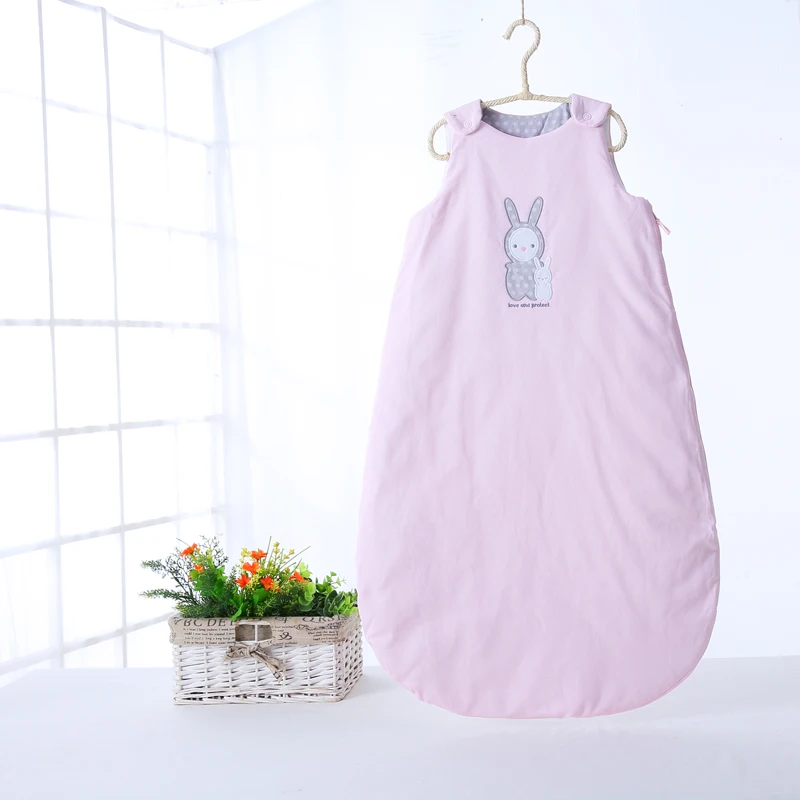 Baby newborn sleeveless baby boys & girls sleeping bags soft kids winter warm thick cotton kick quilt sleeping bag long zipper