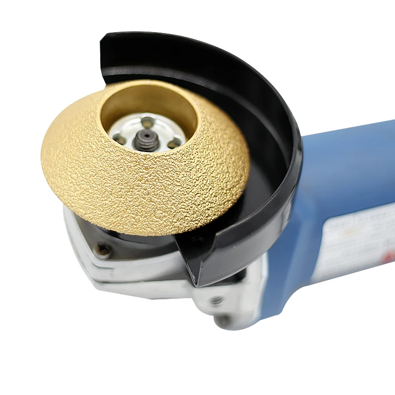RIJILEI 74MM Brazed Diamond Profile Wheel 45 Degree Single Angle Grinder Granite Edging Disc Diamond Grinding Wheel MX50