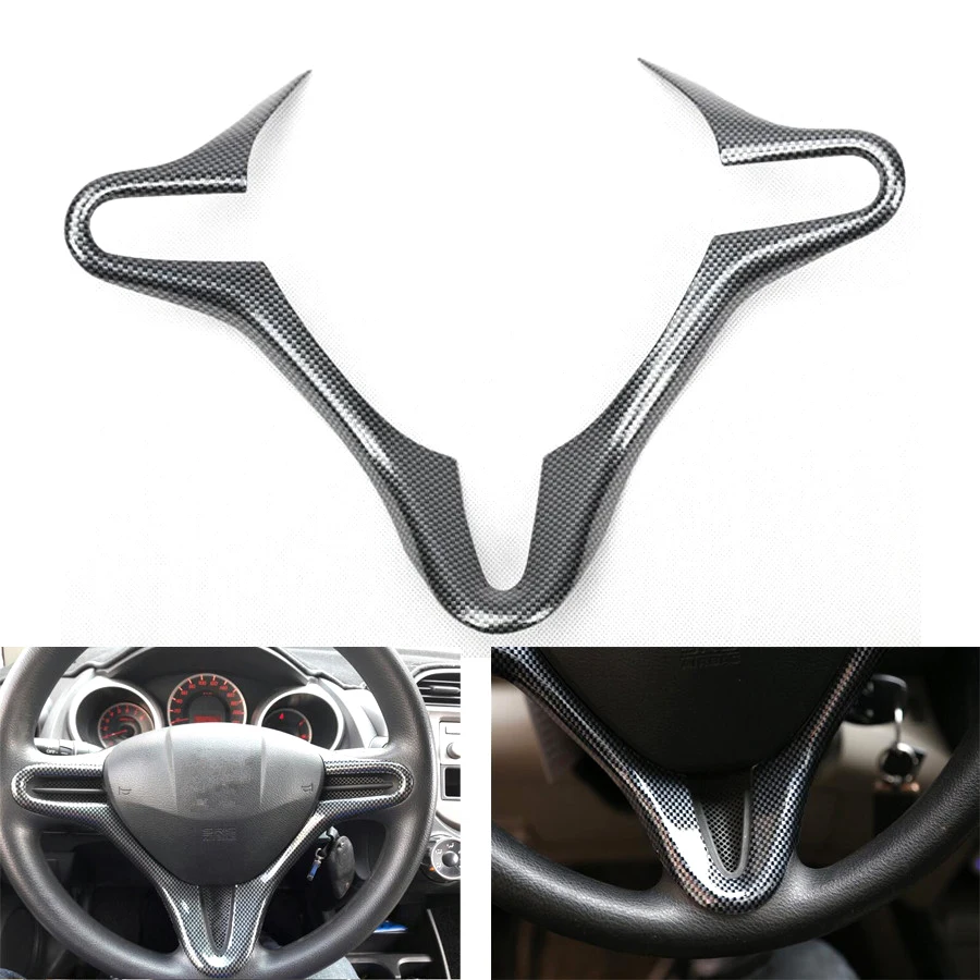 

YAQUICKA Car Interior Steering Wheel Button Trim Styling Moulding Bezel Cover Sticker For Honda Civic 8th Gen 2009-2011 ABS