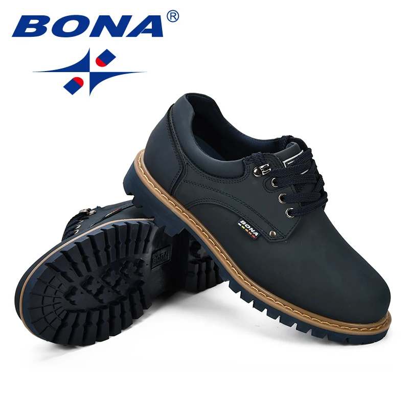 BONA-zapatos informales de cuero para Hombre, calzado de otoño, piel de vaca dividida, Oxfords, Envío Gratis