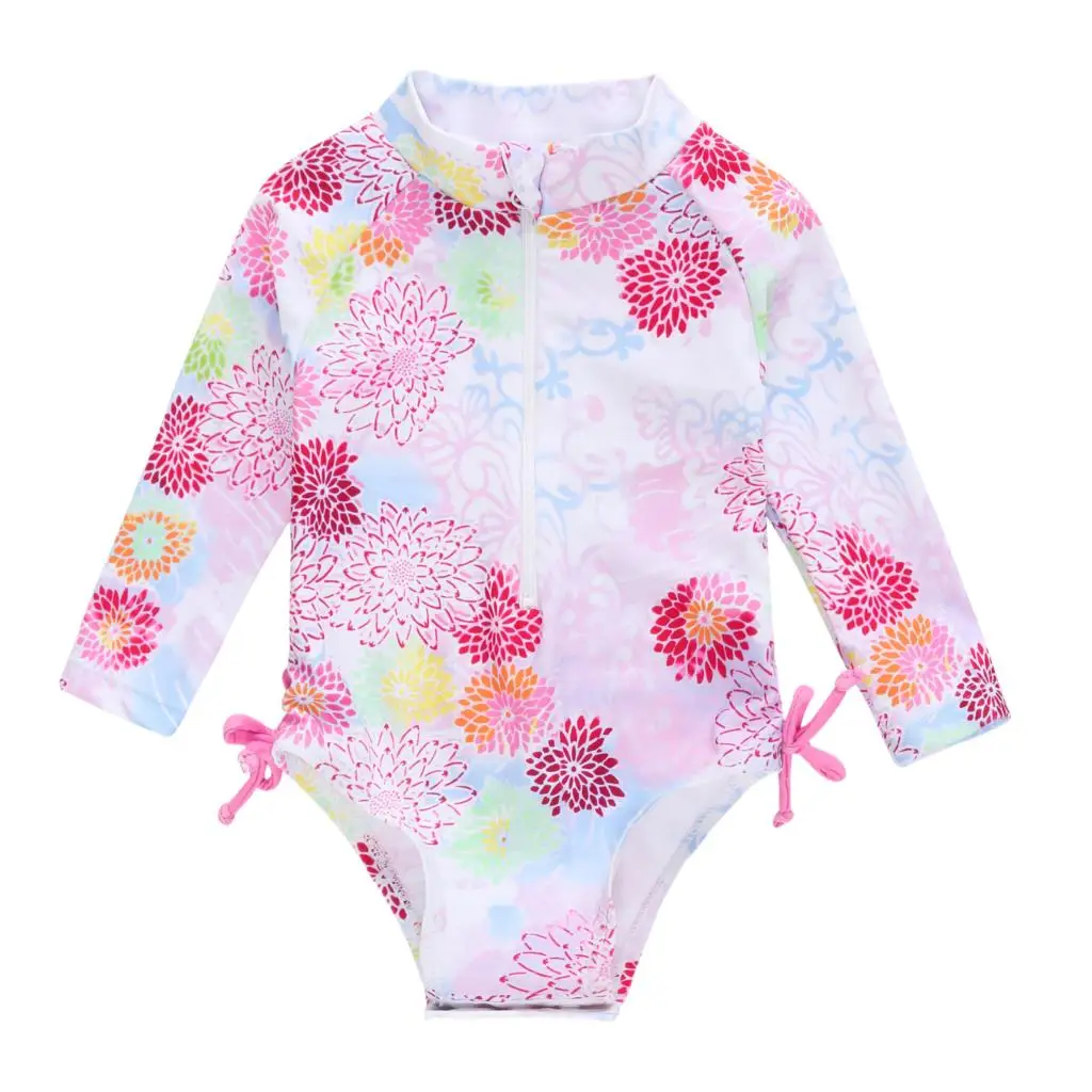 2019 Kavkas New Bikini Cute Swimsuit Sweet Sisters Toddler Baby Girl Kid Swimwear Floral Printed Bikini Swimsuit Beach One Piece