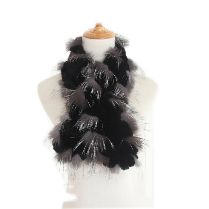 

2017 New spring genuine rex rabbit fur fox fur scarf women's short fox fur muffler scarf fur scarves for autumn winter