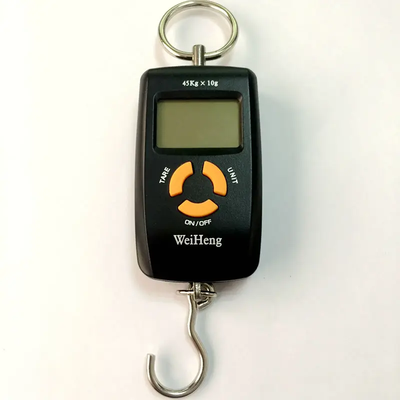 45kg 5g Handheld Fishing Hook Scales Mini Digital Pocket Hanging Scale Portable LCD Luggage Kitchen Weight Balance Blue Backlit