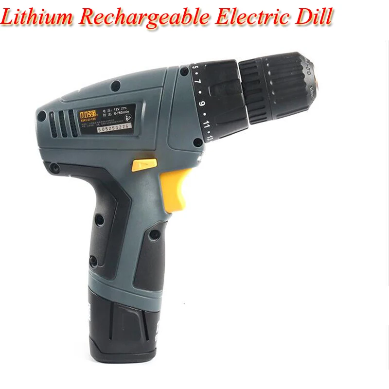 Charging Drill Lithium Rechargeable Electric Dill 12V Single-speed Electric Hand Drilling Machine 5241-Li-12S