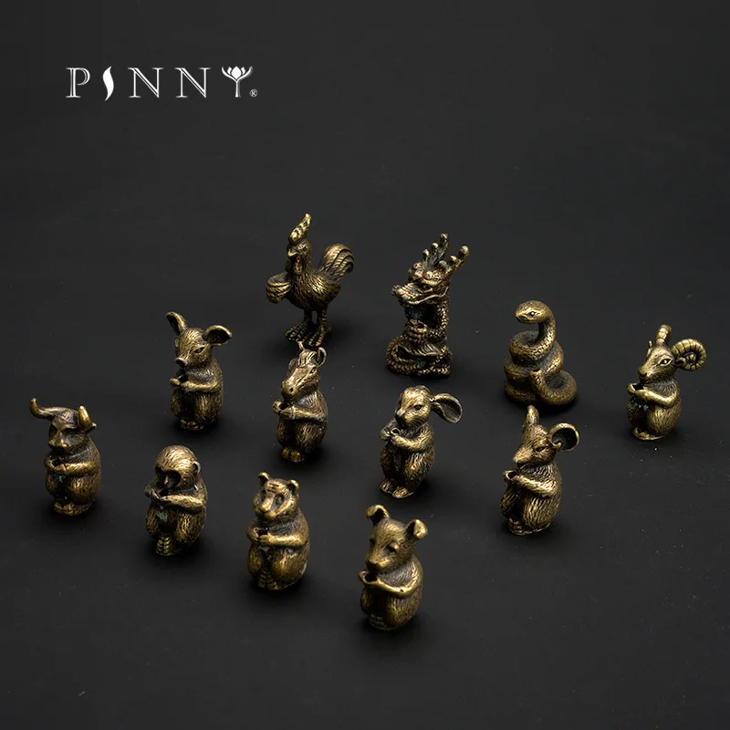 

PINNY Metal Chinese Zodiac Incense Holder Mini 12 Animals Stick Alloy Incense Base Home Decoration Accessories Metal Crafts