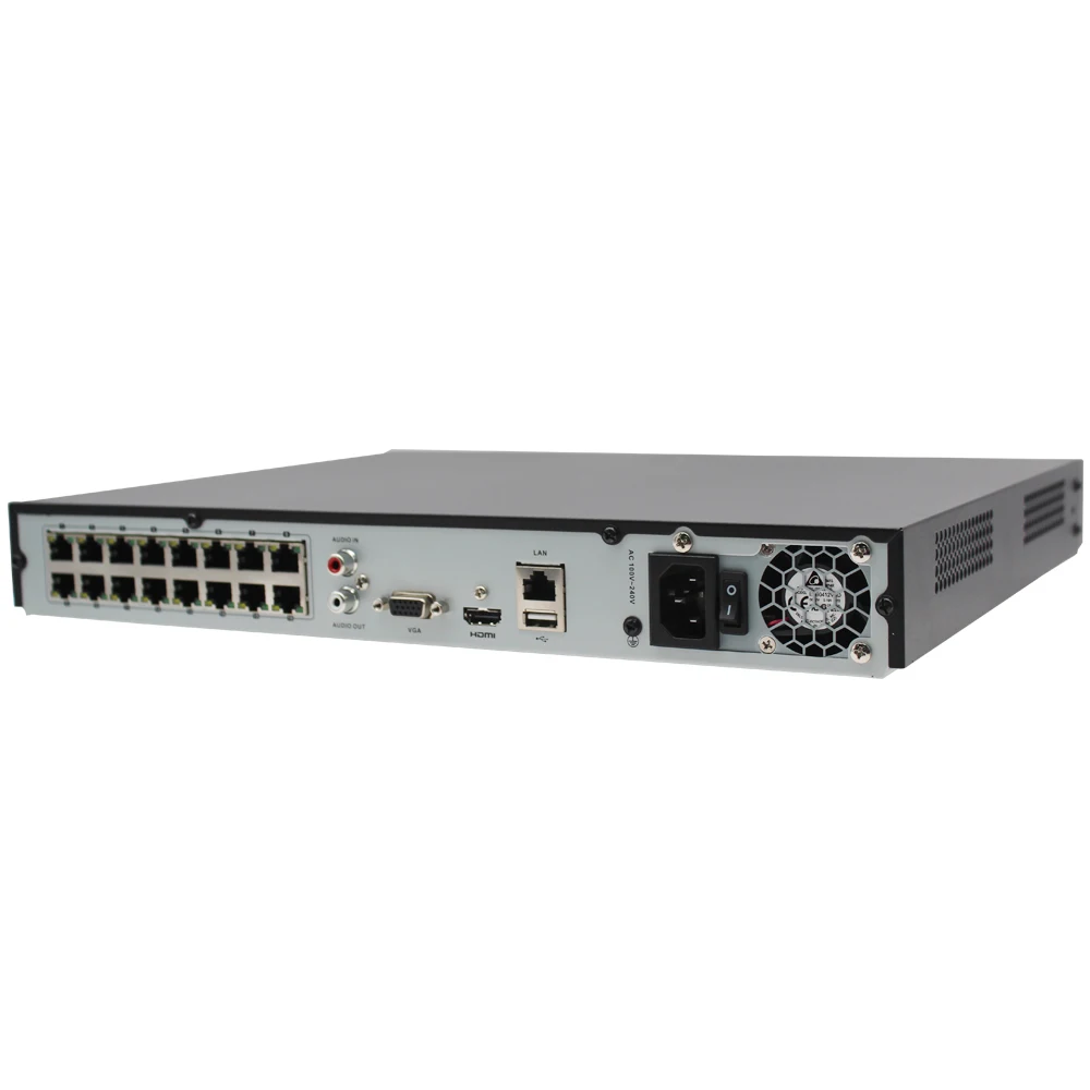 UniLook 4K Output OEM Series 8CH 16CH POE NVR Network Video Recorder  Support Up To 12TB HDD NVR216MH-P16