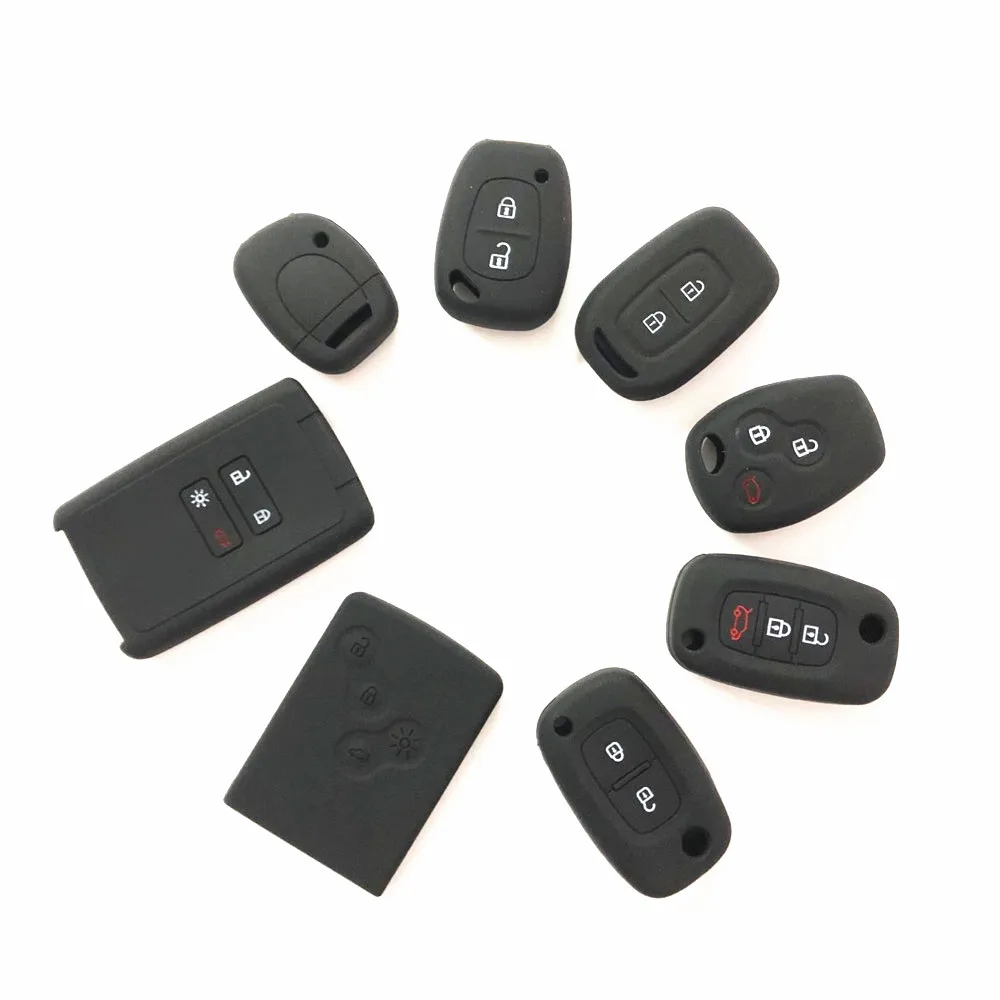 Silicone Car Key Cover For Renault Espace Twingo Clio ZOE Kwid SYMBIOZ ARKANA Duster EZ-PRO Lodgy Alpine A110