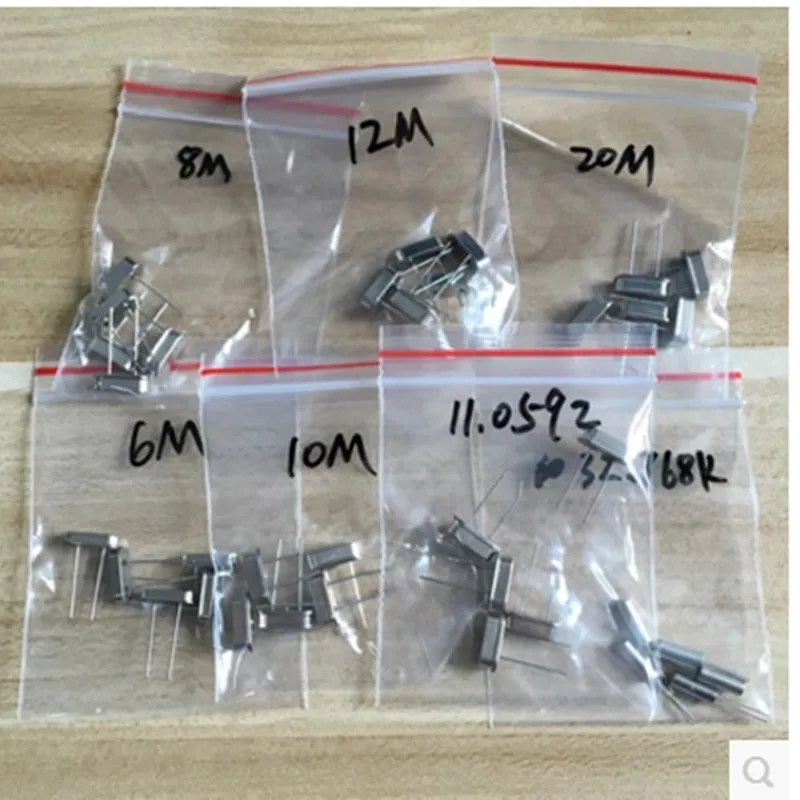 7values X5pcs=35pcs HC-49S quartz crystal unit  Kit 3*8 32.768M 6M 8M 10M 12M 11.0592M 16M crystal oscillator