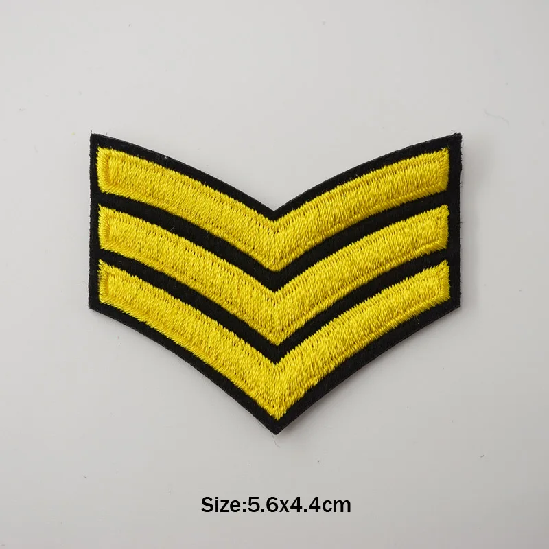 Army Soldier Military Rank Iron On Patches cucito Applique ricamata per giacca vestiti adesivi distintivo accessori per abbigliamento fai da te