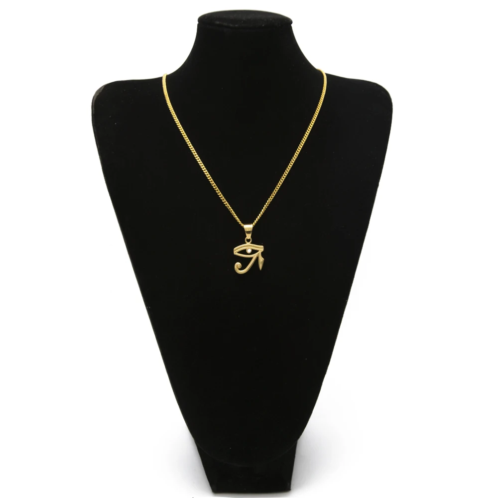 Male The New Style Stainless steel Pharaoh Of Egypt The Patron Saint Of The Eye Of Horus Amulet God Eye Pendant