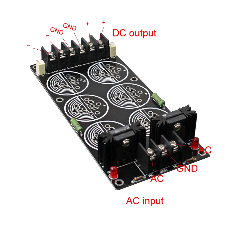 AIYIMA 120A Rectifier Filter Power Supply Board Solder Schottky 35MM 6 Capacitances Rectification Amplifier DIY