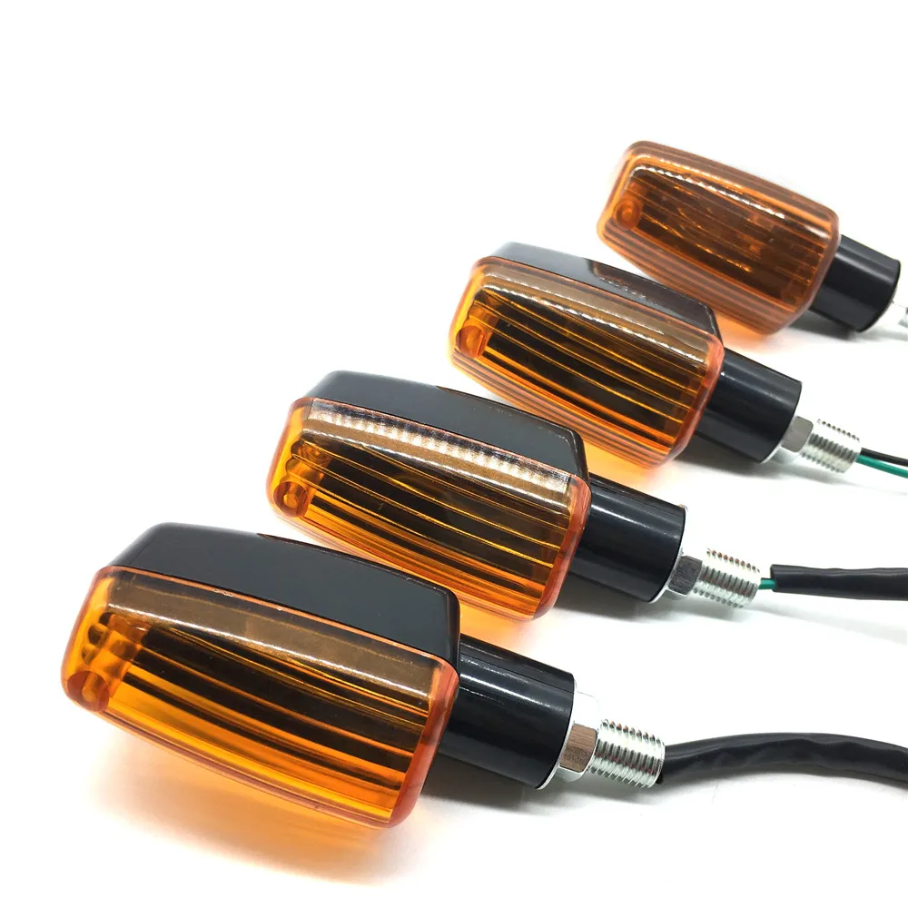 Motorcycle Turn Signal Lights 4Pcs Blinker Bulb Amber Flasher Light for Honda Kawasaki Suzuki Yamaha Lamp Universal