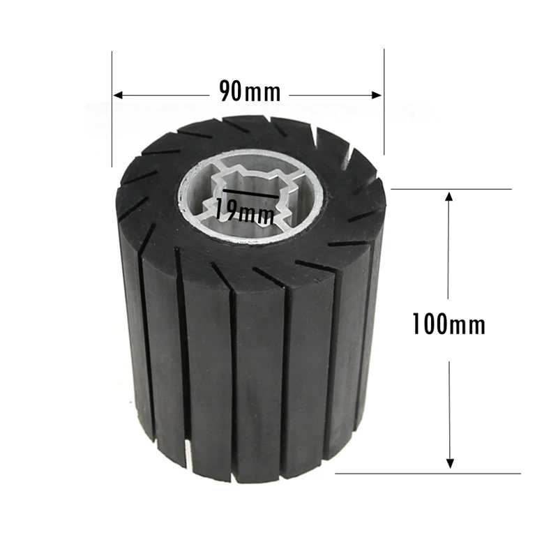 Imagem -04 - Rolo de Roda de Polimento de Tambor de Borracha M14 Adaptador de Moedor Elétrico Bandas de Lixamento 90x100x19 mm