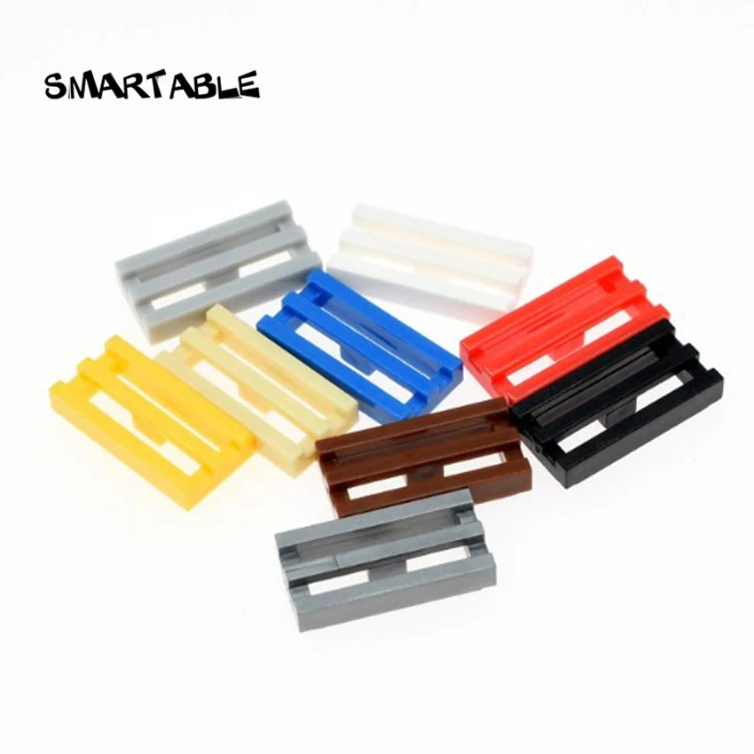 Smartable Plate Grille 1X2 Building Blocks MOC Parts DIY Creative Toy For Child Compatible 2412b /30244 GIFT Toys 200pcs/lot