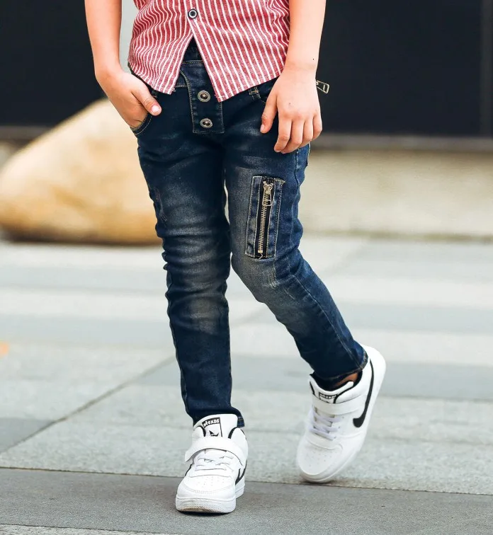 Male child jeans spring 2024 child trousers children\'s clothing fashion wild boy pants