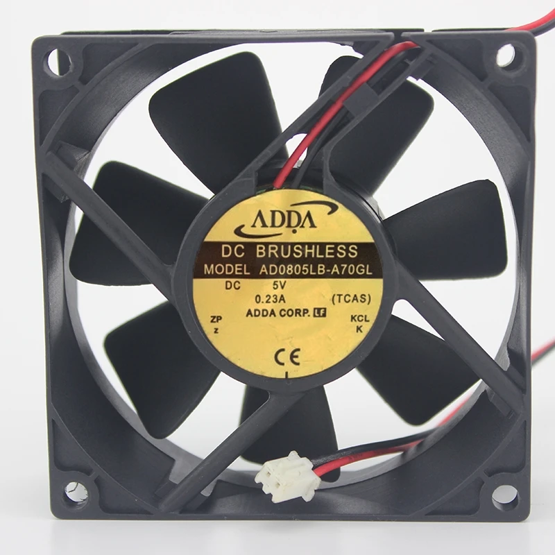 

ADDA AD0805LB-A70GL DC 5V 0.23A 80X80X25mm 2-wire Server Cooling Fan