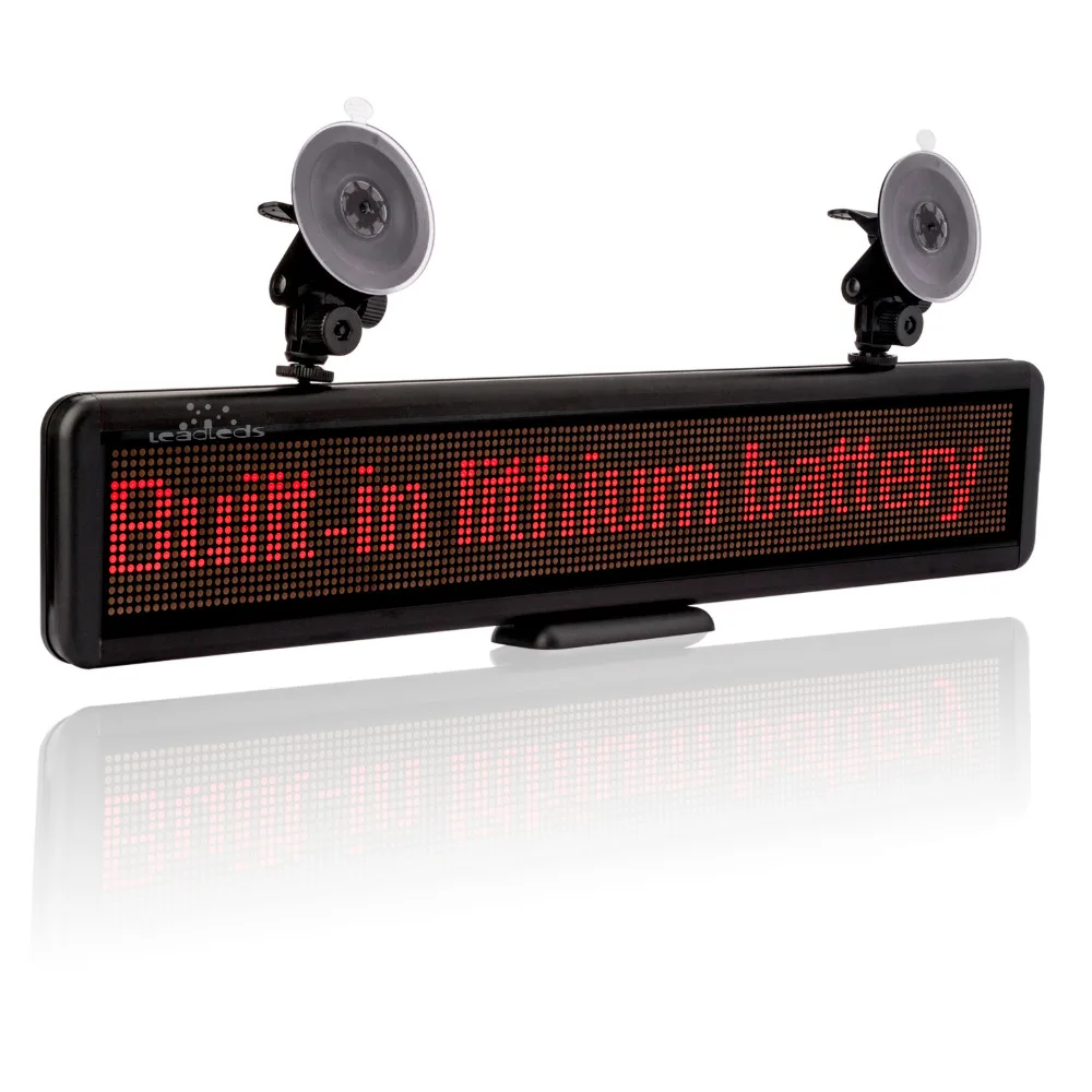 Imagem -04 - Led Sign Scrolling Publicidade Message Display Board Programável Recarregável Built-in Bateria Taxi Car Sign 12v