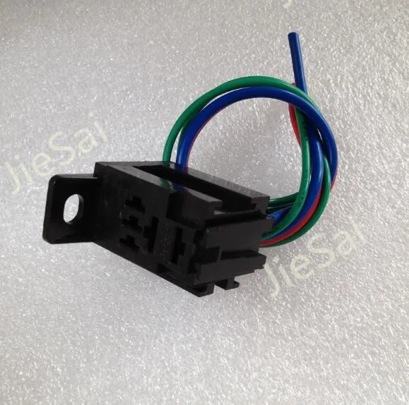 5pin 4pin 40A DC12v/24v relay socket wire for car relay