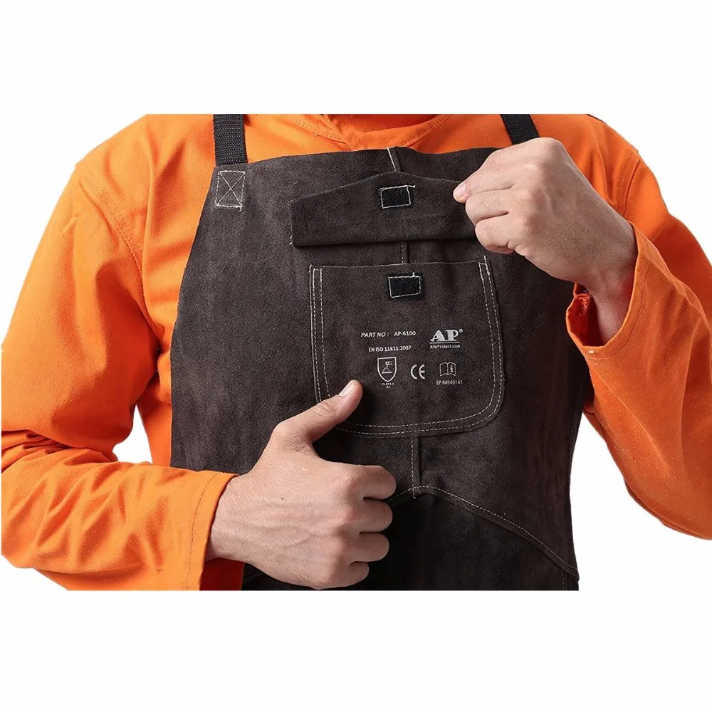 Welding Apron Premium Leather Welder Protect Clothing Carpenter Blacksmith Garden Cowhide Clothing Leather Working Apron