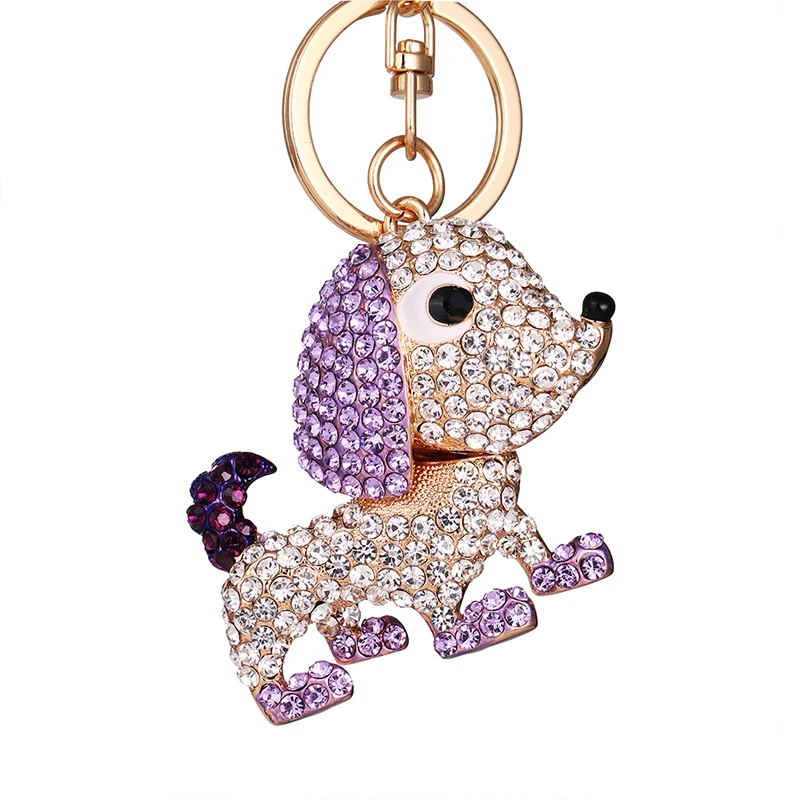 New poodle dog cute charm pendant ysk094 rhinestone crystal wallet bag key chain of women's fashion jewelry jewelry, gifts