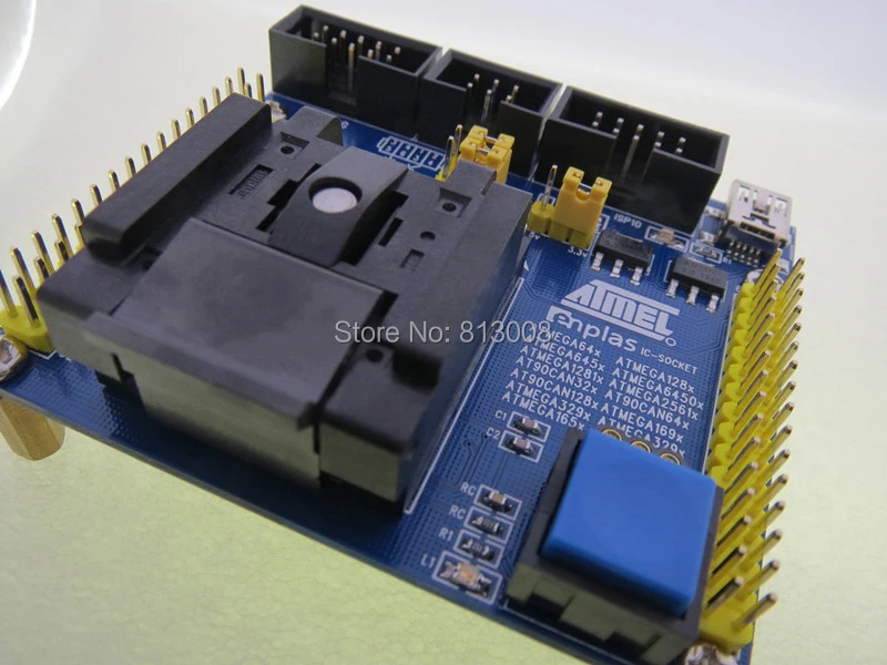 

IC-SOCKET testing seat Test Socket test bench QFN64 ATmega128x AT90can128x ATmega64x AT90can64x ATmega645x block New