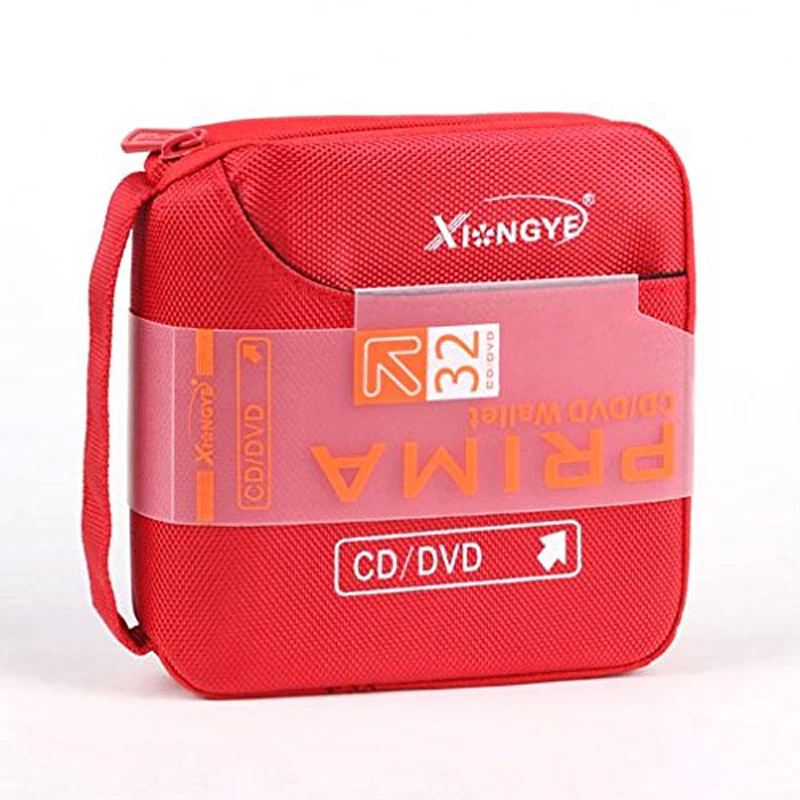 Estuche de almacenamiento para CD y DVD, funda organizadora de 32 piezas, bolsa de almacenamiento