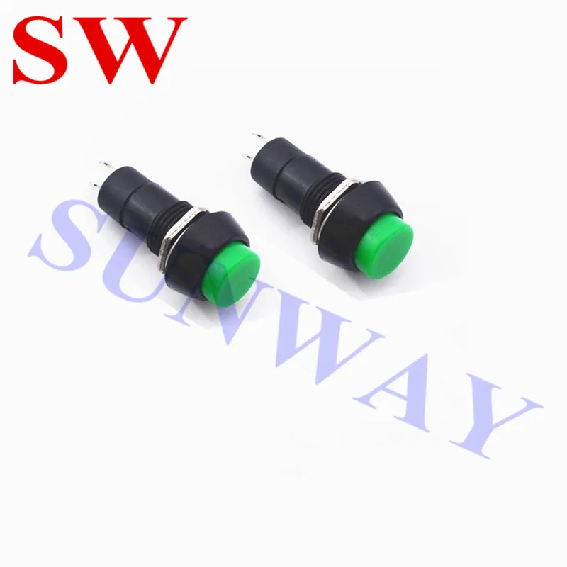 10 pz/lotto 12mm Push Button Switch Momentaneo 2 Terminali SPST Pulsante 12 v per la Macchina del Gioco di Galleria