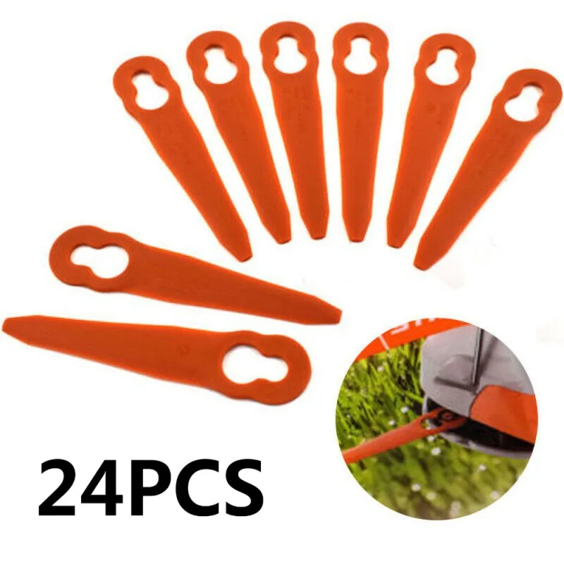 24PCS Replacement Grass Trimmer Blades Plastic Cutter For Stihl PolyCut 2-2 Lawn Mower Trimmer Tool Parts