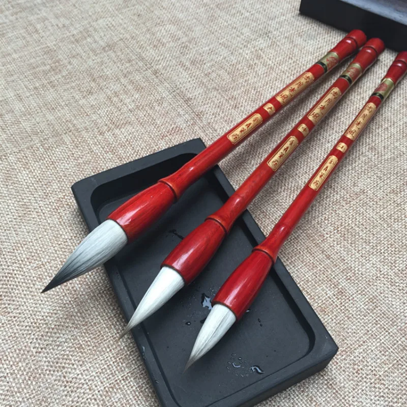 

3pcs/set Top Grade Calligraphy Brushe Pen Weasel Hair Writing Brush Chinese Painting Brush Large Regular Small Writing Set