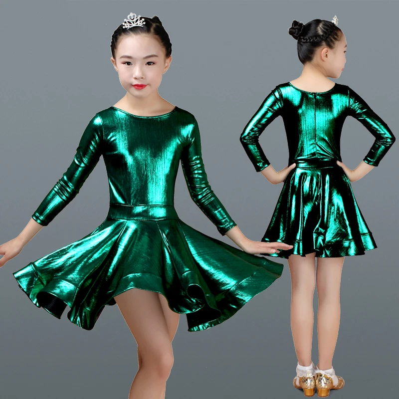 Meisjes Latin Dans Jurk Kinderen Prestaties Kostuum Latin Danswedstrijd Jurk Kids Tango/Rumba/Samba Dans Kleding DQL874