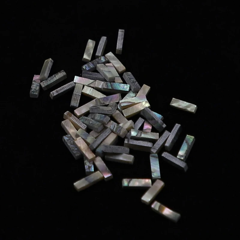 60pcs/lot Rectangle Acoustic Guitars Body Dots 7*2mm Colourful Abalone Inlay Material Dots for Guitar Accessories