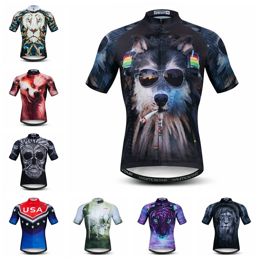 

Weimostar 3D 2019 Cycling Jersey mens Bike Jersey road MTB bicycle tops Summer Pro Team Ropa Maillot Ciclismo Racing shirt Wolf