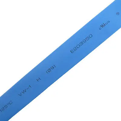 Ratio 2:1 9mm Dia Blue Polyolefin Heat Shrinkable Tube 10M Long