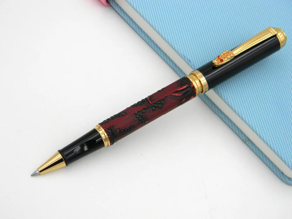 Chinese style Dragon Cortex Grapes pattern red golden GIFT 0.5mm Rollerball Pen