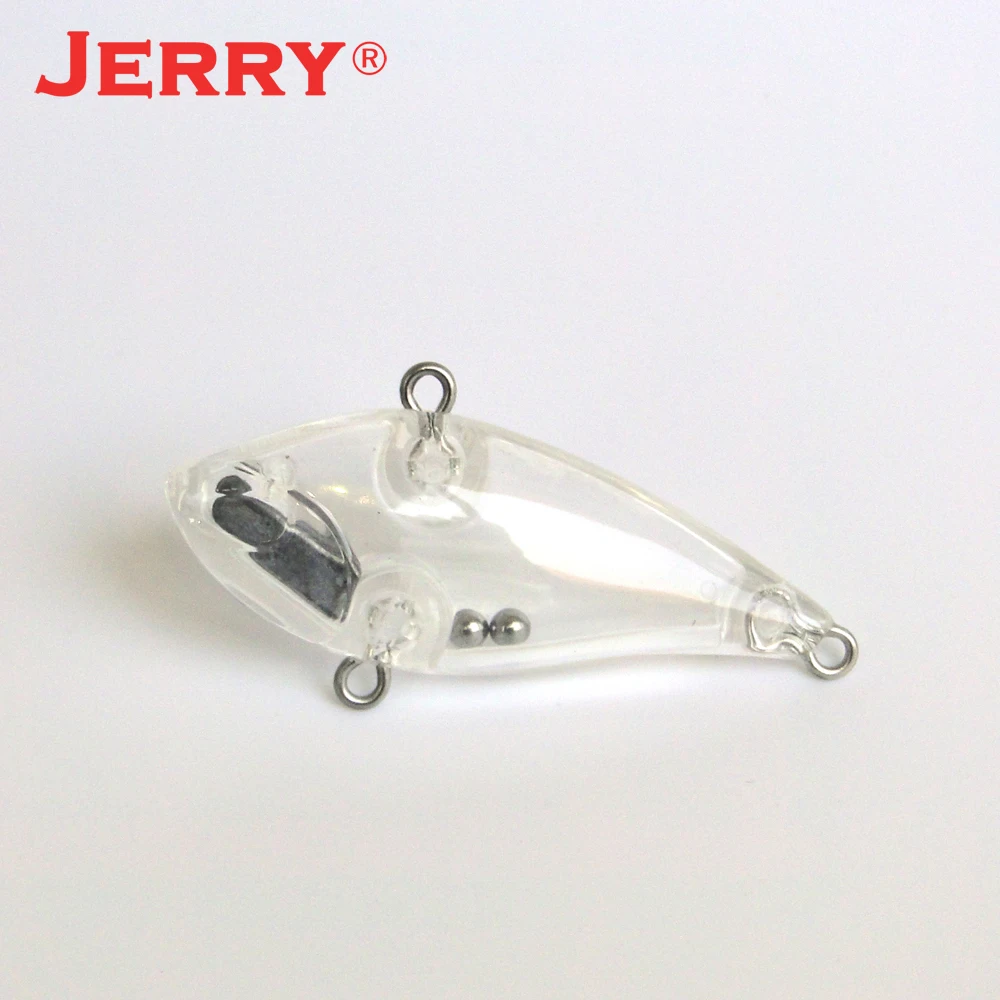 Jerry Shudder 10pcs 50mm Ultralight Fishing Lures Blank Body Unpainted Lures Lipless Sinking Vibration Crankbait VIB With Eyes