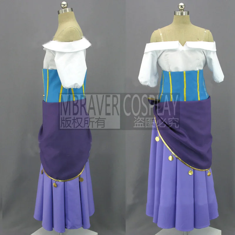 2018 THE HUNCHBACK OF NOTRE DAME Esmeralda Cosplay Costume Dress Halloween