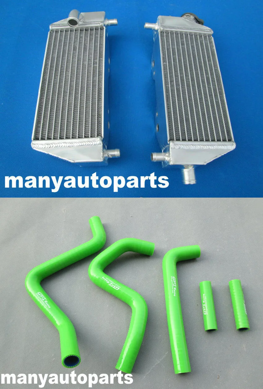 

Для Kawasaki KX250 KX 250 KX 125 1994-2002 95 96 97 98 99 00 01 02 алюминиевый радиатор + зеленый шланг