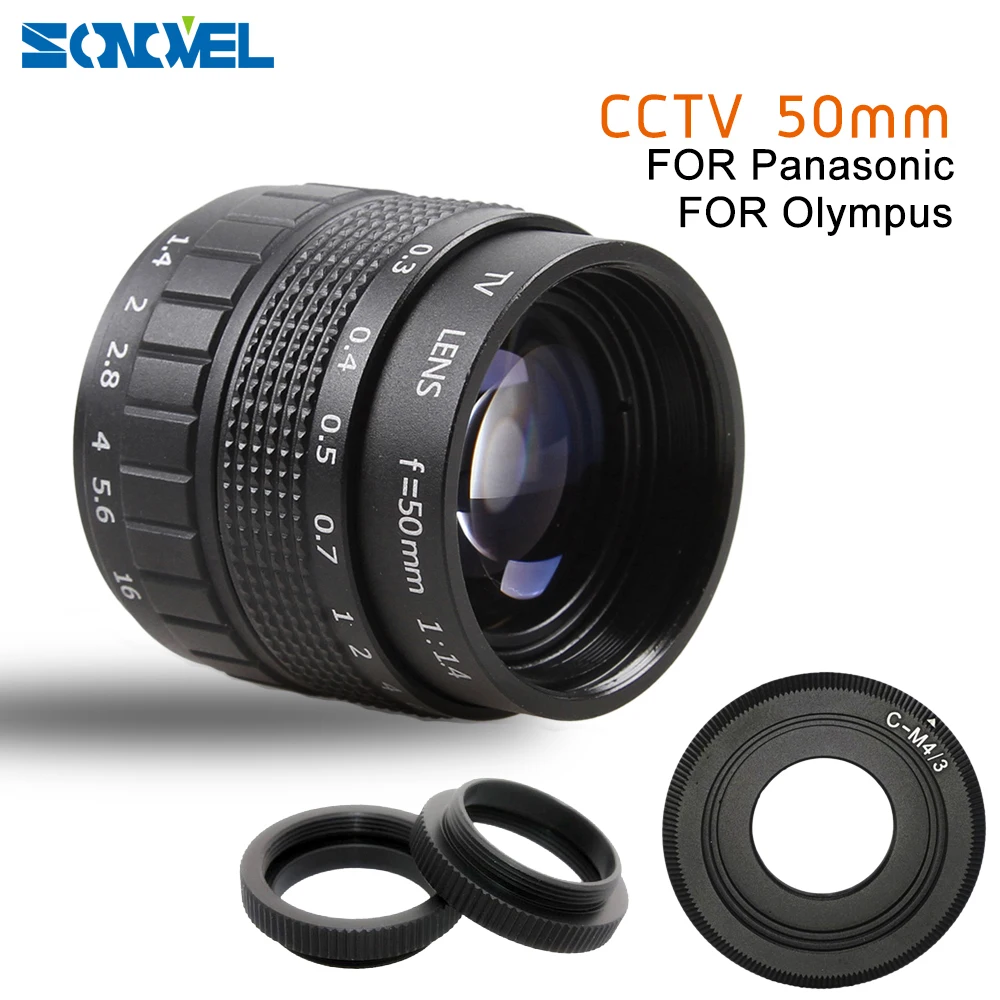 50mm F1.4 CCTV TV Movie lens+C Mount+Macro ring for Panasonic Micro 4/3 m4/3 G7 G6 G5 G10 G3 GX7 GM5 GH3 GH2 GH1 GX1 GF6 GH4 GF3