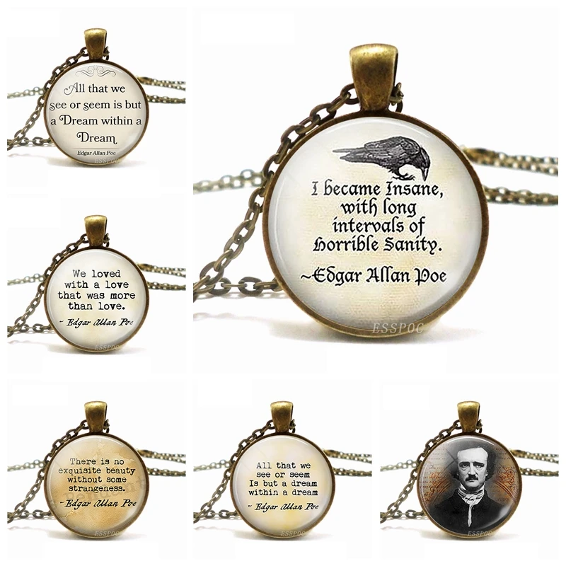 Glass Quotes Necklace 