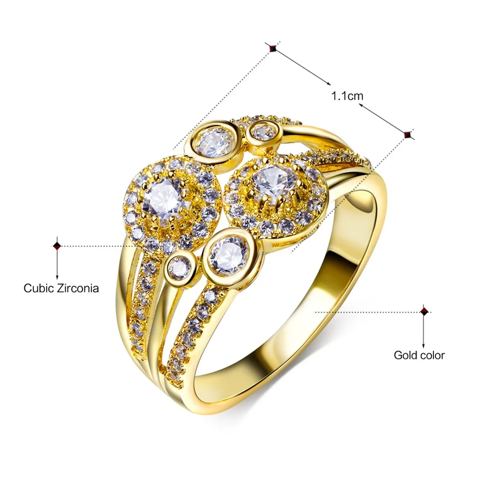 DreamCarnival 1989 Stunning Classic Simple Design Ringen for Women Top Quality Clear White Zircon anillos mujer Rings SJ22259
