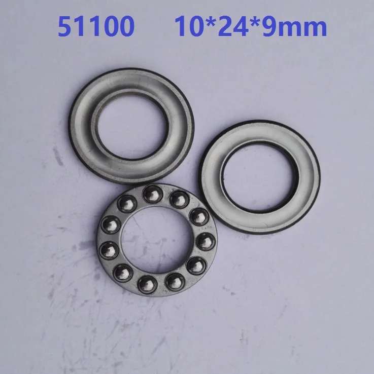 50pcs 51100 Axial Ball Thrust Bearing plane thrust ball bearing 10x24x9mm