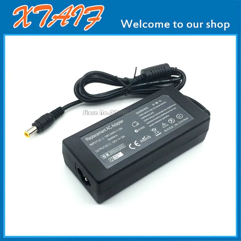 Power Supply 14V 3A AC Adapter Charger For Samsung LCD Monitor A2514_DPN A3014 AD-3014B B3014NC SA300 SA330 SA350 B3014NC F50