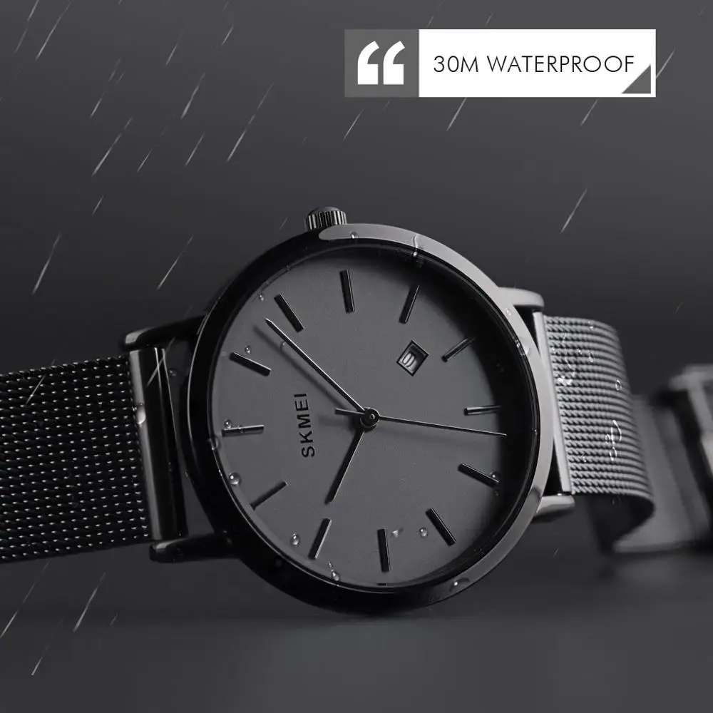 SKMEI Fashion Women Watch Casual Quartz Wristwatches Simple Style 3bar Waterproof Stainless Steel Watchband reloj mujer 1530