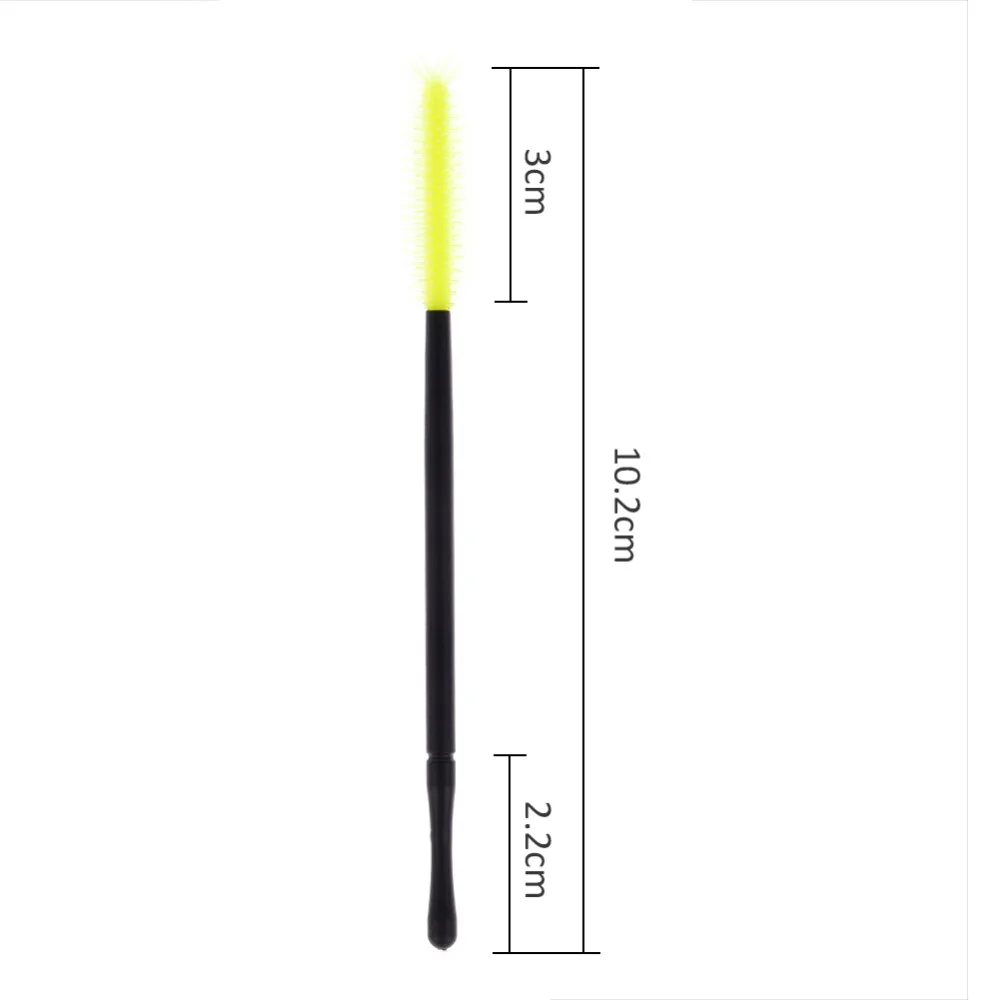 50 sztuk/paczka trwałe mikro jednorazowe indywidualne aplikatory pędzel do tuszu do rzęs przedłużanie rzęs narzędzie do makijażu silikonowy sztyft do rzęs