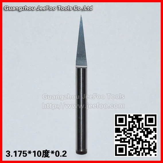 

3.175*10degree*0.2 Solid Carbide Flat Bottom Engraving Bit, CNC Router Tool ,Cutting Knifes Tools, Flat Bottom PCB Engraving