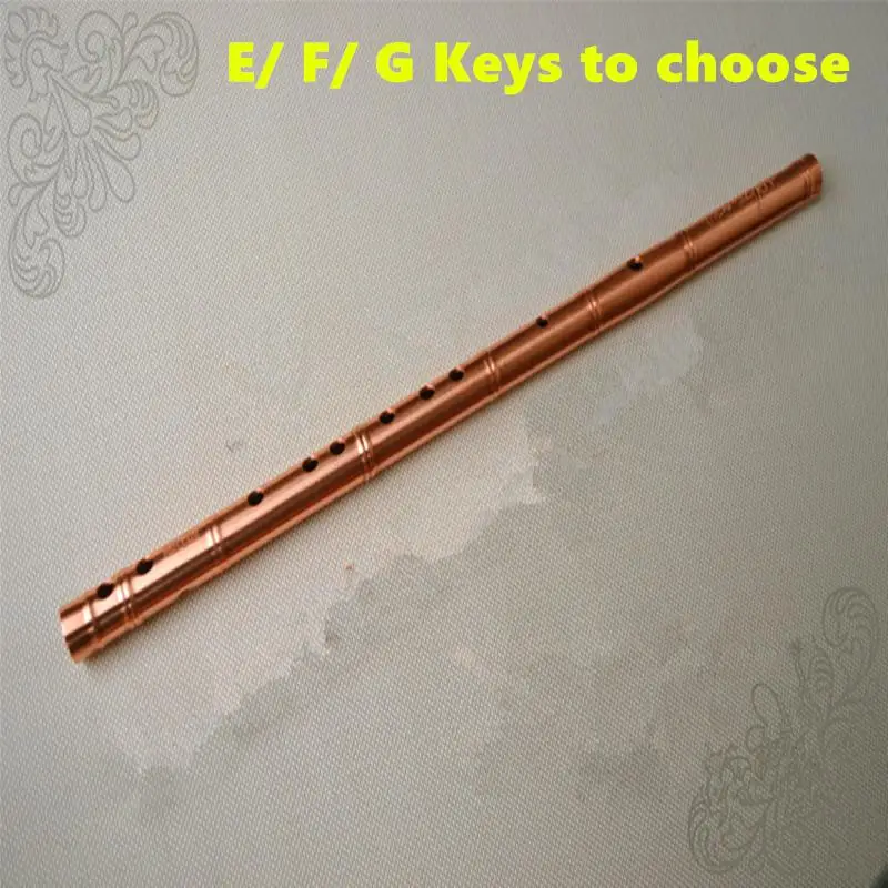 Red Copper Metal Flute Dizi G Key Metal Flauta Profesional Concert Flute Musical Instruments Flauta Self-defense Weapon Flautas